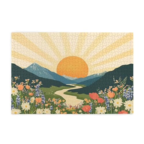 Puzzle 2000 Teile, Puzzle Erwachsene, Holzpuzzle Natur Impossible Jigsaw, Clevere Rätsel, HD Farbe Jigsaw mit Geschenkbox Verpackung for Room Decor, Geschenke für Frauen Landschaft 100x70cm p-671 von Yuammgxi