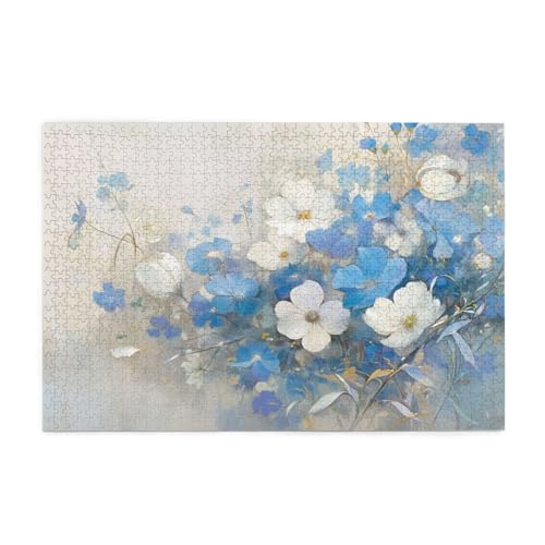 Puzzle 2000 Teile, Puzzle Erwachsene, Holzpuzzle Retro Impossible Jigsaw, Clevere Rätsel, HD Farbe Jigsaw mit Geschenkbox Verpackung for Room Decor, Geschenke für Frauen Wilde Blumen 100x70cm p-1220 von Yuammgxi