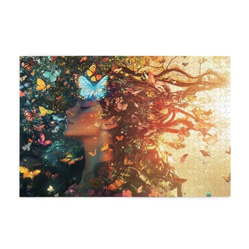 Puzzle 2000 Teile, Puzzle Erwachsene, Holzpuzzle Schmetterling Impossible Jigsaw, Clevere Rätsel, HD Farbe Jigsaw mit Geschenkbox Verpackung for Room Decor, Geschenke für Frauen Frau 100x70cm p-1116 von Yuammgxi