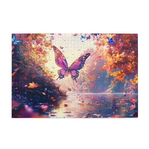 Puzzle 2000 Teile, Puzzle Erwachsene, Holzpuzzle Schmetterling Impossible Jigsaw, Clevere Rätsel, HD Farbe Jigsaw mit Geschenkbox Verpackung for Room Decor, Geschenke für Frauen Meer 100x70cm p-129 von Yuammgxi