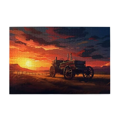 Puzzle 2000 Teile, Puzzle Erwachsene, Holzpuzzle Sonnenuntergang Impossible Jigsaw, Clevere Rätsel, HD Farbe Jigsaw mit Geschenkbox Verpackung for Room Decor, Geschenke für Frauen Feld 100x70cm p-1575 von Yuammgxi