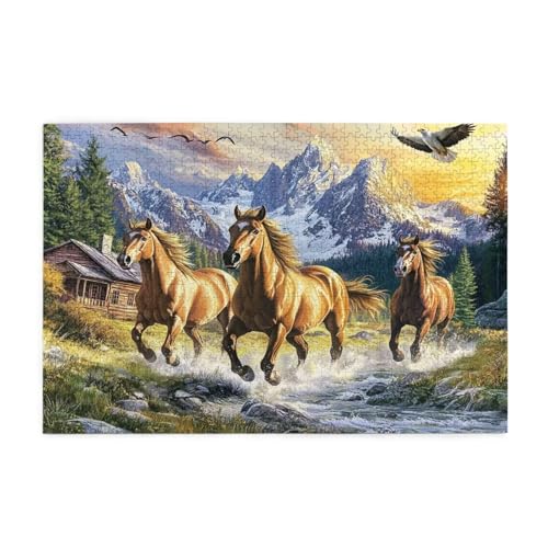 Puzzle 2000 Teile, Puzzle Erwachsene, Holzpuzzle Tier Impossible Jigsaw, Clevere Rätsel, HD Farbe Jigsaw mit Geschenkbox Verpackung for Aesthetic Room Decor, Geschenke für Frauen Berg 100x70cm p-148 von Yuammgxi