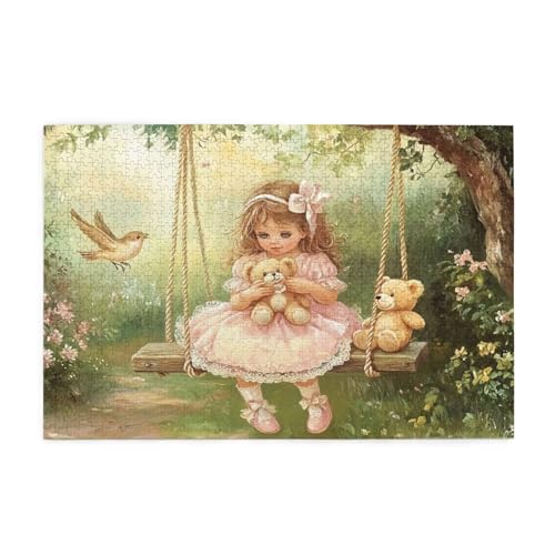 Puzzle 2000 Teile, Puzzle Erwachsene, Holzpuzzle Tier Impossible Jigsaw, Clevere Rätsel, HD Farbe Jigsaw mit Geschenkbox Verpackung for Aesthetic Room Decor, Geschenke für Frauen Engel 100x70cm p-70 von Yuammgxi
