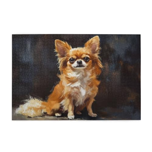 Puzzle 2000 Teile, Puzzle Erwachsene, Holzpuzzle Tier Impossible Jigsaw, Clevere Rätsel, HD Farbe Jigsaw mit Geschenkbox Verpackung for Aesthetic Room Decor, Geschenke für Frauen Hund 100x70cm p-60 von Yuammgxi