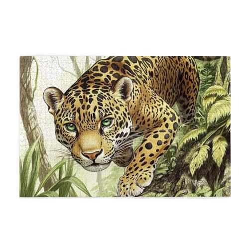 Puzzle 2000 Teile, Puzzle Erwachsene, Holzpuzzle Tier Impossible Jigsaw, Clevere Rätsel, HD Farbe Jigsaw mit Geschenkbox Verpackung for Aesthetic Room Decor, Geschenke für Frauen Leopard 100x70cm p-35 von Yuammgxi
