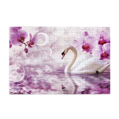 Puzzle 2000 Teile, Puzzle Erwachsene, Holzpuzzle Tier Impossible Jigsaw, Clevere Rätsel, HD Farbe Jigsaw mit Geschenkbox Verpackung for Room Decor, Geschenke für Frauen Orchidee 100x70cm p-1258 von Yuammgxi