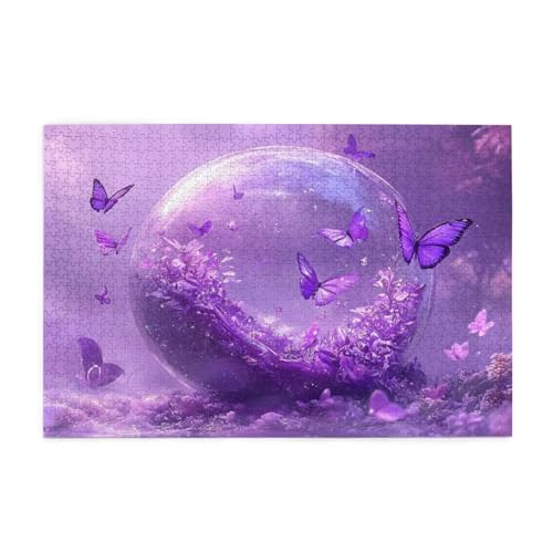 Puzzle 2000 Teile, Puzzle Erwachsene, Holzpuzzle Traum Impossible Jigsaw, Clevere Rätsel, HD Farbe Jigsaw mit Geschenkbox Verpackung for Room Decor, Geschenke für Frauen Schmetterling 100x70cm p-1251 von Yuammgxi
