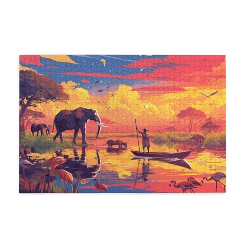Puzzle 300 Teile, Puzzle Erwachsene, Holzpuzzle Afrika Impossible Jigsaw, Clevere Rätsel, HD Farbe Jigsaw mit Geschenkbox Verpackung for Aesthetic Room Decor, Geschenke für Frauen Tier 40x28cm p-1205 Puzzle 300 Teile, Puzzle Erwachsene, Holzpuzzle Afrika Impossible Jigsaw, Clevere Rätsel, HD Farbe Jigsaw mit Geschenkbox Verpackung for Aesthetic Room Decor, Geschenke für Frauen Tier 40x28cm p-1205 von Yuammgxi