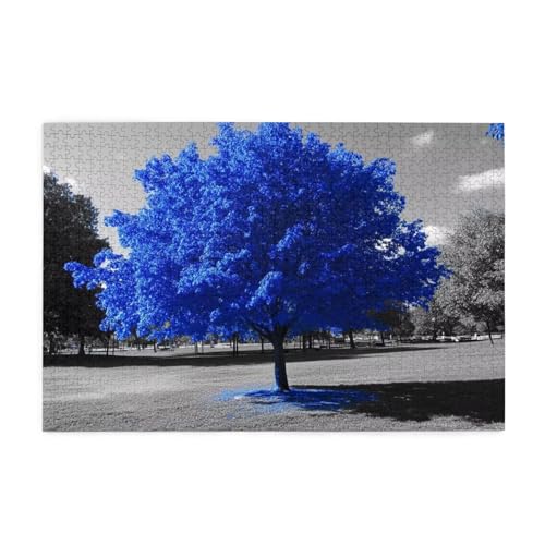 Puzzle 300 Teile, Puzzle Erwachsene, Holzpuzzle Baum Impossible Jigsaw, Clevere Rätsel, HD Farbe Jigsaw mit Geschenkbox Verpackung for Room Decor, Geschenke für Frauen Landschaft 40x28cm p-501 von Yuammgxi