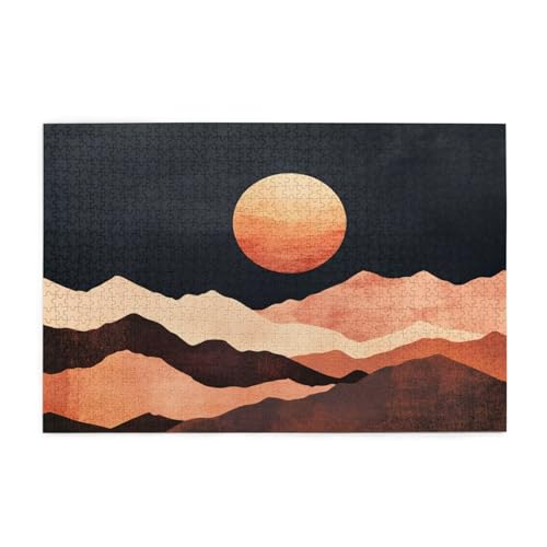 Puzzle 300 Teile, Puzzle Erwachsene, Holzpuzzle Berg Impossible Jigsaw, Clevere Rätsel, HD Farbe Jigsaw mit Geschenkbox Verpackung for Aesthetic Room Decor, Geschenke für Frauen Mond 40x28cm p-179 Puzzle 300 Teile, Puzzle Erwachsene, Holzpuzzle Berg Impossible Jigsaw, Clevere Rätsel, HD Farbe Jigsaw mit Geschenkbox Verpackung for Aesthetic Room Decor, Geschenke für Frauen Mond 40x28cm p-179 von Yuammgxi