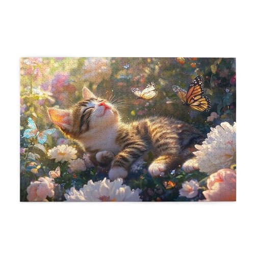 Puzzle 300 Teile, Puzzle Erwachsene, Holzpuzzle Blume Impossible Jigsaw, Clevere Rätsel, HD Farbe Jigsaw mit Geschenkbox Verpackung for Aesthetic Room Decor, Geschenke für Frauen Katze 40x28cm p-1816 Puzzle 300 Teile, Puzzle Erwachsene, Holzpuzzle Blume Impossible Jigsaw, Clevere Rätsel, HD Farbe Jigsaw mit Geschenkbox Verpackung for Aesthetic Room Decor, Geschenke für Frauen Katze 40x28cm p-1816 von Yuammgxi