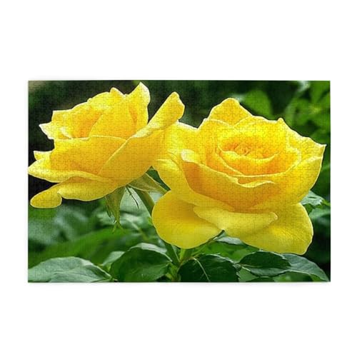 Puzzle 300 Teile, Puzzle Erwachsene, Holzpuzzle Blume Impossible Jigsaw, Clevere Rätsel, HD Farbe Jigsaw mit Geschenkbox Verpackung for Aesthetic Room Decor, Geschenke für Frauen Rose 40x28cm p-2033 von Yuammgxi