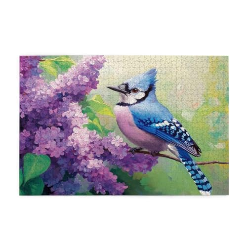 Puzzle 300 Teile, Puzzle Erwachsene, Holzpuzzle Blume Impossible Jigsaw, Clevere Rätsel, HD Farbe Jigsaw mit Geschenkbox Verpackung for Room Decor, Geschenke für Frauen Lavendel 40x28cm p-2045 von Yuammgxi