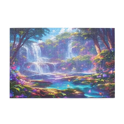 Puzzle 300 Teile, Puzzle Erwachsene, Holzpuzzle Fantasie Impossible Jigsaw, Clevere Rätsel, HD Farbe Jigsaw mit Geschenkbox Verpackung for Room Decor, Geschenke für Frauen Fallen 40x28cm p-1109 von Yuammgxi
