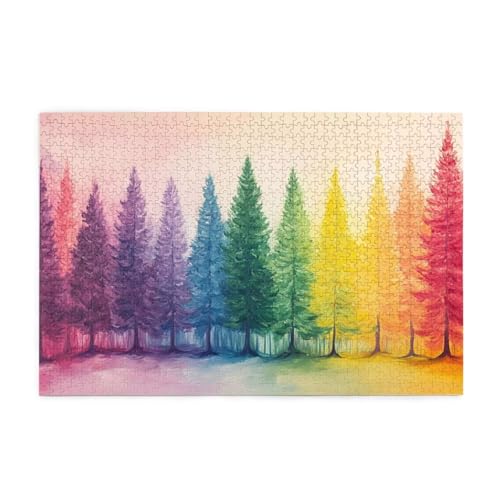 Puzzle 300 Teile, Puzzle Erwachsene, Holzpuzzle Farbe Impossible Jigsaw, Clevere Rätsel, HD Farbe Jigsaw mit Geschenkbox Verpackung for Aesthetic Room Decor, Geschenke für Frauen Baum 40x28cm p-400 von Yuammgxi