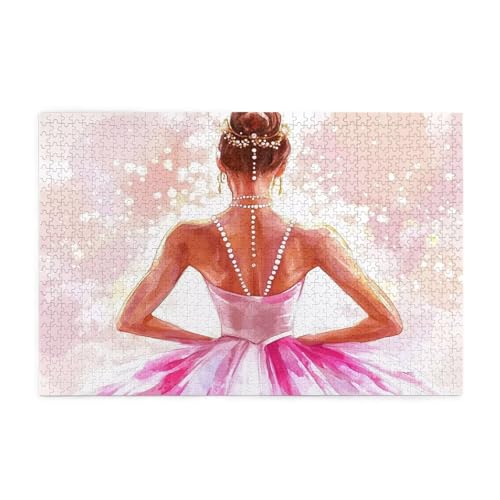 Puzzle 300 Teile, Puzzle Erwachsene, Holzpuzzle Frau Impossible Jigsaw, Clevere Rätsel, HD Farbe Jigsaw mit Geschenkbox Verpackung for Aesthetic Room Decor, Geschenke für Frauen Kleid 40x28cm p-537 von Yuammgxi