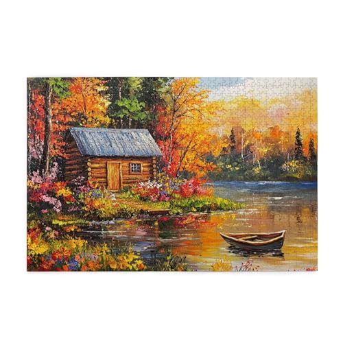 Puzzle 300 Teile, Puzzle Erwachsene, Holzpuzzle Herbst Impossible Jigsaw, Clevere Rätsel, HD Farbe Jigsaw mit Geschenkbox Verpackung for Room Decor, Geschenke für Frauen Holzhaus 40x28cm p-1861 Puzzle 300 Teile, Puzzle Erwachsene, Holzpuzzle Herbst Impossible Jigsaw, Clevere Rätsel, HD Farbe Jigsaw mit Geschenkbox Verpackung for Room Decor, Geschenke für Frauen Holzhaus 40x28cm p-1861 von Yuammgxi
