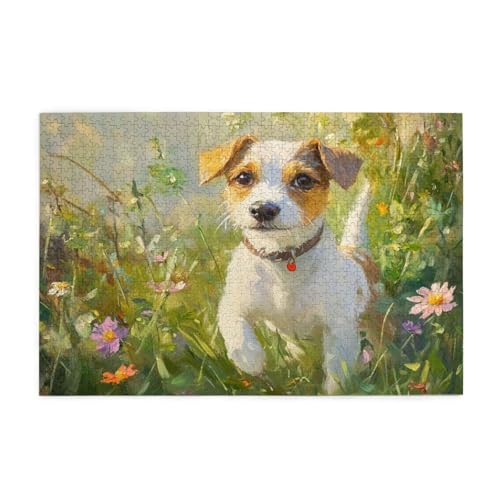 Puzzle 300 Teile, Puzzle Erwachsene, Holzpuzzle Hund Impossible Jigsaw, Clevere Rätsel, HD Farbe Jigsaw mit Geschenkbox Verpackung for Aesthetic Room Decor, Geschenke für Frauen Anlage 40x28cm p-723 von Yuammgxi