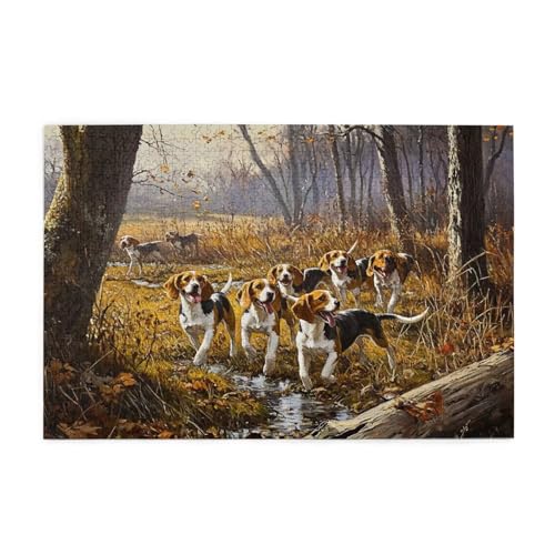 Puzzle 300 Teile, Puzzle Erwachsene, Holzpuzzle Hund Impossible Jigsaw, Clevere Rätsel, HD Farbe Jigsaw mit Geschenkbox Verpackung for Aesthetic Room Decor, Geschenke für Frauen Baum 40x28cm p-1382 von Yuammgxi