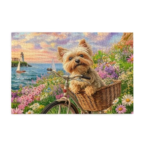 Puzzle 300 Teile, Puzzle Erwachsene, Holzpuzzle Hund Impossible Jigsaw, Clevere Rätsel, HD Farbe Jigsaw mit Geschenkbox Verpackung for Aesthetic Room Decor, Geschenke für Frauen Italien 40x28cm p-597 von Yuammgxi