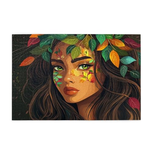 Puzzle 300 Teile, Puzzle Erwachsene, Holzpuzzle Karikatur Impossible Jigsaw, Clevere Rätsel, HD Farbe Jigsaw mit Geschenkbox Verpackung for Room Decor, Geschenke für Frauen Frau 40x28cm p-952 von Yuammgxi