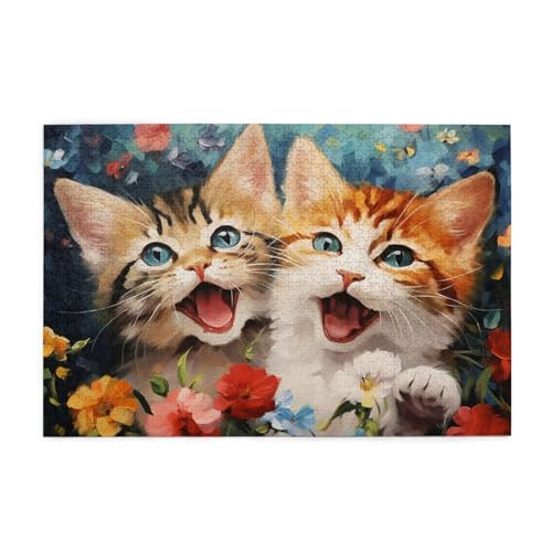 Puzzle 300 Teile, Puzzle Erwachsene, Holzpuzzle Katze Impossible Jigsaw, Clevere Rätsel, HD Farbe Jigsaw mit Geschenkbox Verpackung for Aesthetic Room Decor, Geschenke für Frauen Blume 40x28cm p-1666 Puzzle 300 Teile, Puzzle Erwachsene, Holzpuzzle Katze Impossible Jigsaw, Clevere Rätsel, HD Farbe Jigsaw mit Geschenkbox Verpackung for Aesthetic Room Decor, Geschenke für Frauen Blume 40x28cm p-1666 von Yuammgxi