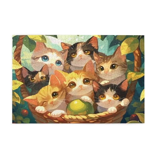 Puzzle 300 Teile, Puzzle Erwachsene, Holzpuzzle Katze Impossible Jigsaw, Clevere Rätsel, HD Farbe Jigsaw mit Geschenkbox Verpackung for Aesthetic Room Decor, Geschenke für Frauen Korb 40x28cm p-1215 Puzzle 300 Teile, Puzzle Erwachsene, Holzpuzzle Katze Impossible Jigsaw, Clevere Rätsel, HD Farbe Jigsaw mit Geschenkbox Verpackung for Aesthetic Room Decor, Geschenke für Frauen Korb 40x28cm p-1215 von Yuammgxi