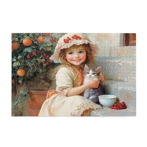 Puzzle 300 Teile, Puzzle Erwachsene, Holzpuzzle Katze Impossible Jigsaw, Clevere Rätsel, HD Farbe Jigsaw mit Geschenkbox Verpackung for Room Decor, Geschenke für Frauen Ländlich 40x28cm p-1541 Puzzle 300 Teile, Puzzle Erwachsene, Holzpuzzle Katze Impossible Jigsaw, Clevere Rätsel, HD Farbe Jigsaw mit Geschenkbox Verpackung for Room Decor, Geschenke für Frauen Ländlich 40x28cm p-1541 von Yuammgxi