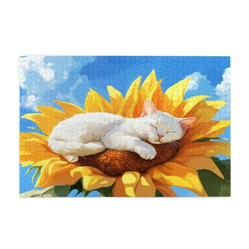 Puzzle 300 Teile, Puzzle Erwachsene, Holzpuzzle Katze Impossible Jigsaw, Clevere Rätsel, HD Farbe Jigsaw mit Geschenkbox Verpackung for Room Decor, Geschenke für Frauen Sonnenblume 40x28cm p-1396 Puzzle 300 Teile, Puzzle Erwachsene, Holzpuzzle Katze Impossible Jigsaw, Clevere Rätsel, HD Farbe Jigsaw mit Geschenkbox Verpackung for Room Decor, Geschenke für Frauen Sonnenblume 40x28cm p-1396 von Yuammgxi