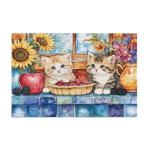 Puzzle 300 Teile, Puzzle Erwachsene, Holzpuzzle Katze Impossible Jigsaw, Clevere Rätsel, HD Farbe Jigsaw mit Geschenkbox Verpackung for Room Decor, Geschenke für Frauen Sonnenblume 40x28cm p-1678 Puzzle 300 Teile, Puzzle Erwachsene, Holzpuzzle Katze Impossible Jigsaw, Clevere Rätsel, HD Farbe Jigsaw mit Geschenkbox Verpackung for Room Decor, Geschenke für Frauen Sonnenblume 40x28cm p-1678 von Yuammgxi