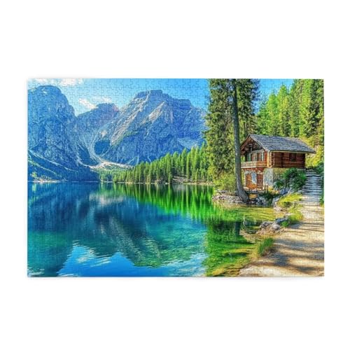 Puzzle 300 Teile, Puzzle Erwachsene, Holzpuzzle Landschaft Impossible Jigsaw, Clevere Rätsel, HD Farbe Jigsaw mit Geschenkbox Verpackung for Room Decor, Geschenke für Frauen Berg 40x28cm p-1890 von Yuammgxi