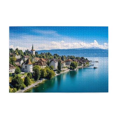 Puzzle 300 Teile, Puzzle Erwachsene, Holzpuzzle Landschaft Impossible Jigsaw, Clevere Rätsel, HD Farbe Jigsaw mit Geschenkbox Verpackung for Room Decor, Geschenke für Frauen Kleinstadt 40x28cm p-1613 Puzzle 300 Teile, Puzzle Erwachsene, Holzpuzzle Landschaft Impossible Jigsaw, Clevere Rätsel, HD Farbe Jigsaw mit Geschenkbox Verpackung for Room Decor, Geschenke für Frauen Kleinstadt 40x28cm p-1613 von Yuammgxi
