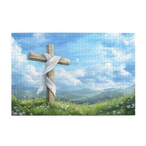 Puzzle 300 Teile, Puzzle Erwachsene, Holzpuzzle Landschaft Impossible Jigsaw, Clevere Rätsel, HD Farbe Jigsaw mit Geschenkbox Verpackung for Room Decor, Geschenke für Frauen Kreuzen 40x28cm p-470 von Yuammgxi