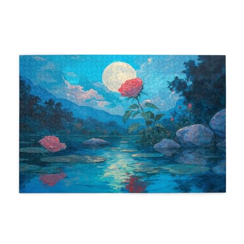 Puzzle 300 Teile, Puzzle Erwachsene, Holzpuzzle Landschaft Impossible Jigsaw, Clevere Rätsel, HD Farbe Jigsaw mit Geschenkbox Verpackung for Room Decor, Geschenke für Frauen Rose 40x28cm p-1845 Puzzle 300 Teile, Puzzle Erwachsene, Holzpuzzle Landschaft Impossible Jigsaw, Clevere Rätsel, HD Farbe Jigsaw mit Geschenkbox Verpackung for Room Decor, Geschenke für Frauen Rose 40x28cm p-1845 von Yuammgxi