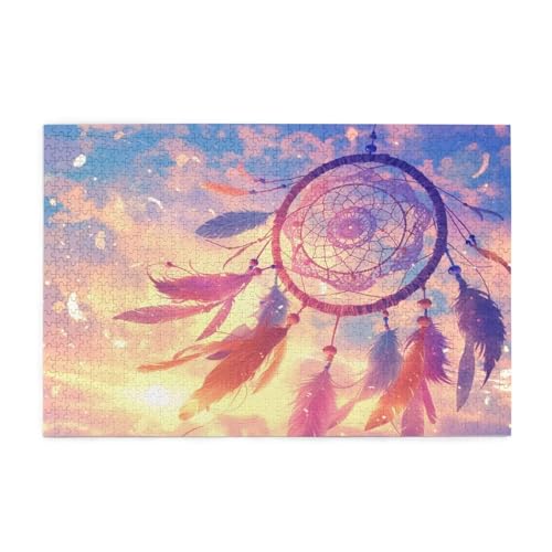 Puzzle 300 Teile, Puzzle Erwachsene, Holzpuzzle Landschaft Impossible Jigsaw, Clevere Rätsel, HD Farbe Jigsaw mit Geschenkbox Verpackung for Room Decor, Geschenke für Frauen Traumfänger 40x28cm p-1836 von Yuammgxi