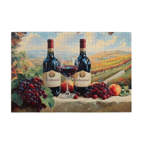 Puzzle 300 Teile, Puzzle Erwachsene, Holzpuzzle Landschaft Impossible Jigsaw, Clevere Rätsel, HD Farbe Jigsaw mit Geschenkbox Verpackung for Room Decor, Geschenke für Frauen Wein 40x28cm p-1618 Puzzle 300 Teile, Puzzle Erwachsene, Holzpuzzle Landschaft Impossible Jigsaw, Clevere Rätsel, HD Farbe Jigsaw mit Geschenkbox Verpackung for Room Decor, Geschenke für Frauen Wein 40x28cm p-1618 von Yuammgxi