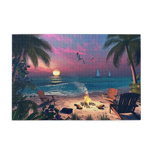 Puzzle 300 Teile, Puzzle Erwachsene, Holzpuzzle Meer Impossible Jigsaw, Clevere Rätsel, HD Farbe Jigsaw mit Geschenkbox Verpackung for Aesthetic Room Decor, Geschenke für Frauen Mond 40x28cm p-1350 von Yuammgxi