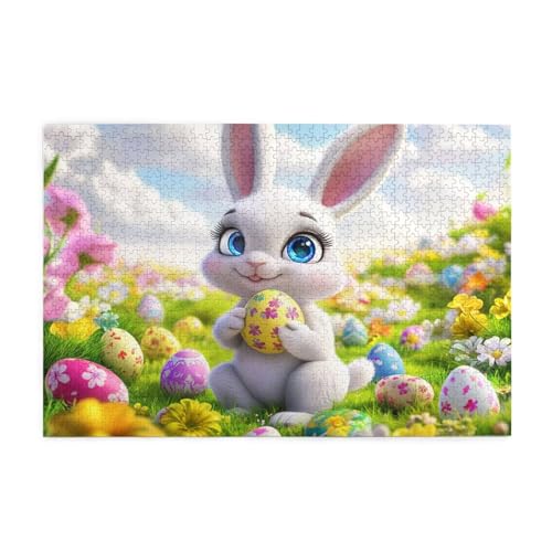 Puzzle 300 Teile, Puzzle Erwachsene, Holzpuzzle Ostern Impossible Jigsaw, Clevere Rätsel, HD Farbe Jigsaw mit Geschenkbox Verpackung for Room Decor, Geschenke für Frauen Ostereier 40x28cm p-722 von Yuammgxi