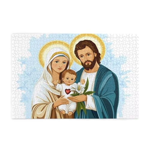 Puzzle 300 Teile, Puzzle Erwachsene, Holzpuzzle Religion Impossible Jigsaw, Clevere Rätsel, HD Farbe Jigsaw mit Geschenkbox Verpackung for Room Decor, Geschenke für Frauen Paar 40x28cm p-1295 von Yuammgxi