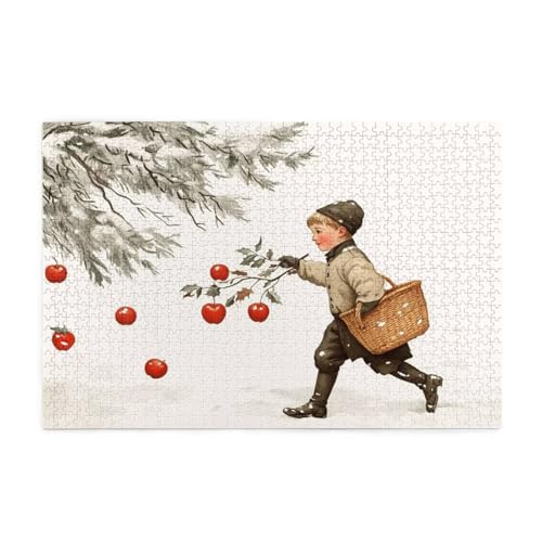 Puzzle 300 Teile, Puzzle Erwachsene, Holzpuzzle Retro Impossible Jigsaw, Clevere Rätsel, HD Farbe Jigsaw mit Geschenkbox Verpackung for Aesthetic Room Decor, Geschenke für Frauen Winter 40x28cm p-1542 von Yuammgxi