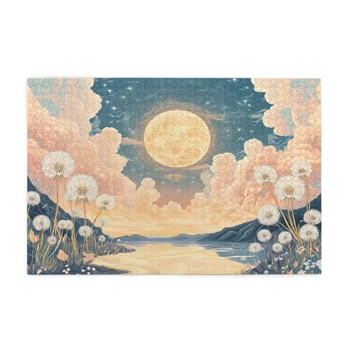 Puzzle 300 Teile, Puzzle Erwachsene, Holzpuzzle Retro Impossible Jigsaw, Clevere Rätsel, HD Farbe Jigsaw mit Geschenkbox Verpackung for Room Decor, Geschenke für Frauen Landschaft 40x28cm p-529 von Yuammgxi