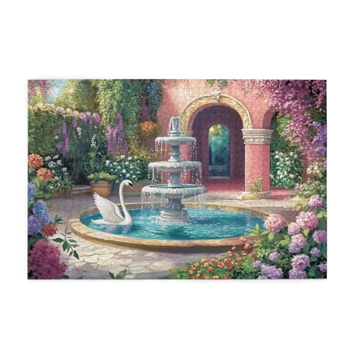 Puzzle 300 Teile, Puzzle Erwachsene, Holzpuzzle Rom Impossible Jigsaw, Clevere Rätsel, HD Farbe Jigsaw mit Geschenkbox Verpackung for Aesthetic Room Decor, Geschenke für Frauen Garten 40x28cm p-46 von Yuammgxi
