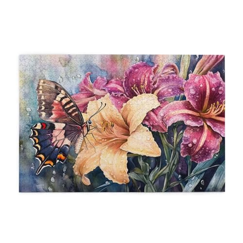 Puzzle 300 Teile, Puzzle Erwachsene, Holzpuzzle Schmetterling Impossible Jigsaw, Clevere Rätsel, HD Farbe Jigsaw mit Geschenkbox Verpackung for Room Decor, Geschenke für Frauen Blume 40x28cm p-91 Puzzle 300 Teile, Puzzle Erwachsene, Holzpuzzle Schmetterling Impossible Jigsaw, Clevere Rätsel, HD Farbe Jigsaw mit Geschenkbox Verpackung for Room Decor, Geschenke für Frauen Blume 40x28cm p-91 von Yuammgxi