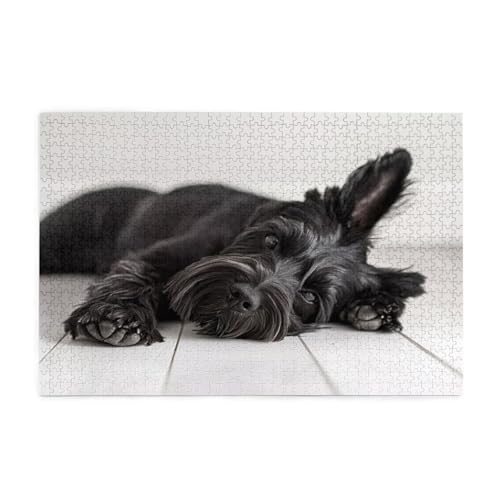 Puzzle 300 Teile, Puzzle Erwachsene, Holzpuzzle Tier Impossible Jigsaw, Clevere Rätsel, HD Farbe Jigsaw mit Geschenkbox Verpackung for Aesthetic Room Decor, Geschenke für Frauen Hund 40x28cm p-1745 von Yuammgxi