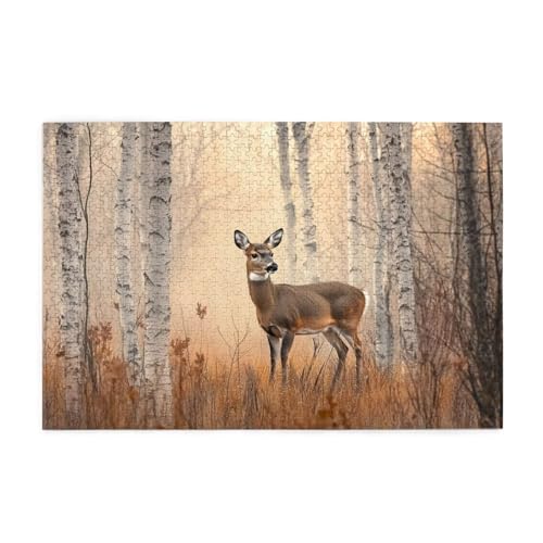 Puzzle 300 Teile, Puzzle Erwachsene, Holzpuzzle Tier Impossible Jigsaw, Clevere Rätsel, HD Farbe Jigsaw mit Geschenkbox Verpackung for Aesthetic Room Decor, Geschenke für Frauen REH 40x28cm p-2013 Puzzle 300 Teile, Puzzle Erwachsene, Holzpuzzle Tier Impossible Jigsaw, Clevere Rätsel, HD Farbe Jigsaw mit Geschenkbox Verpackung for Aesthetic Room Decor, Geschenke für Frauen REH 40x28cm p-2013 von Yuammgxi