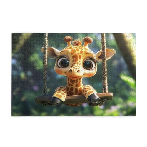 Puzzle 300 Teile, Puzzle Erwachsene, Holzpuzzle Tier Impossible Jigsaw, Clevere Rätsel, HD Farbe Jigsaw mit Geschenkbox Verpackung for Room Decor, Geschenke für Frauen Karikatur 40x28cm p-771 von Yuammgxi