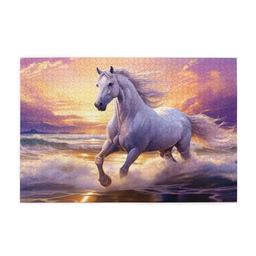 Puzzle 300 Teile, Puzzle Erwachsene, Holzpuzzle Tier Impossible Jigsaw, Clevere Rätsel, HD Farbe Jigsaw mit Geschenkbox Verpackung for Room Decor, Geschenke für Frauen Sonnenuntergang 40x28cm p-1555 von Yuammgxi