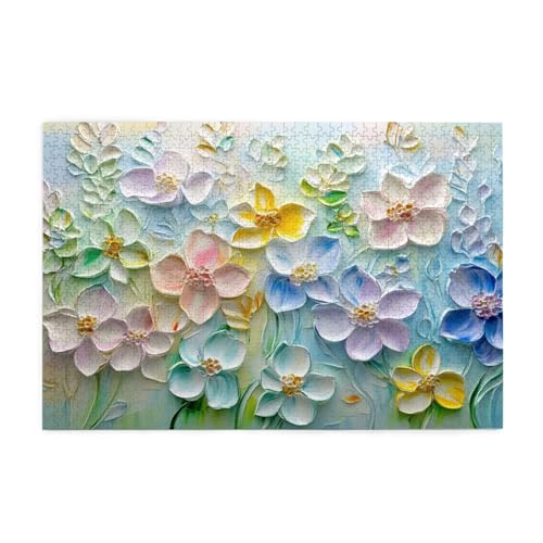 Puzzle 3000 Teile, Puzzle Erwachsene, Holzpuzzle Abstrakt Impossible Jigsaw, Clevere Rätsel, HD Farbe Jigsaw mit Geschenkbox Verpackung for Room Decor, Geschenke für Frauen Blume 122x81cm p-1245 von Yuammgxi