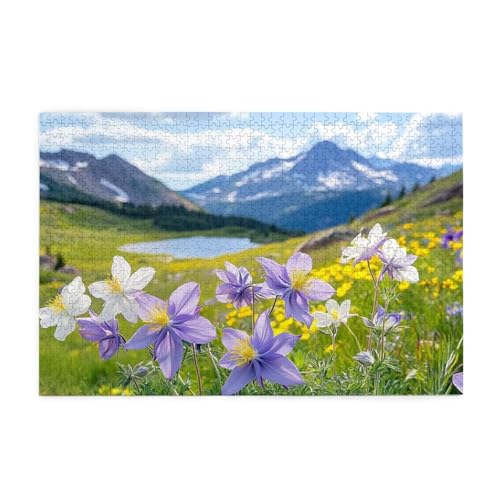 Puzzle 3000 Teile, Puzzle Erwachsene, Holzpuzzle Berg Impossible Jigsaw, Clevere Rätsel, HD Farbe Jigsaw mit Geschenkbox Verpackung for Aesthetic Room Decor, Geschenke für Frauen Blume 122x81cm p-1534 von Yuammgxi