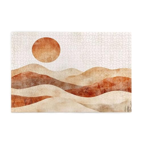 Puzzle 3000 Teile, Puzzle Erwachsene, Holzpuzzle Berg Impossible Jigsaw, Clevere Rätsel, HD Farbe Jigsaw mit Geschenkbox Verpackung for Aesthetic Room Decor, Geschenke für Frauen Mond 122x81cm p-444 von Yuammgxi